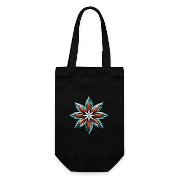 Schneeflocke Symbol - Geschenkbeutel für Flaschen - Schwarz - Vorne