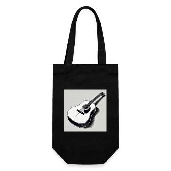 Guitare - Vintage - Country - Band - Liberté - Sac à bouteille - noir - Devant