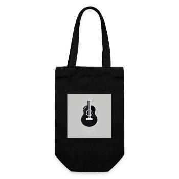 Guitar - Vintage - Rock - Band - Freedom - Gift Bag for Bottles - black - Front