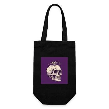 Skull and Spider – Dark Elegance of Death - Gift Bag for Bottles - black - Front