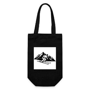 Skiing: Fun, technique and adventure in the mountains - Gift Bag for Bottles - black - Front