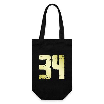 34 Number Vintage - Gift Bag for Bottles - black - Front