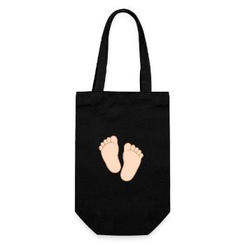 Sweet Baby Feet - Petites traces, grand amour - Sac à bouteille - noir - Devant