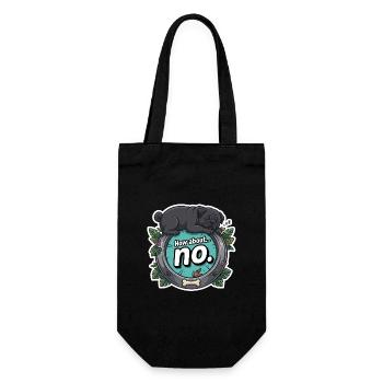 Schlafender mops sagt Nein - Geschenkbeutel für Flaschen - Schwarz - Vorne