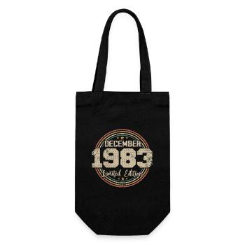 Die Legenden wurden im Dezember 1983 - 1983 geboren - Geschenkbeutel für Flaschen - Schwarz - Vorne