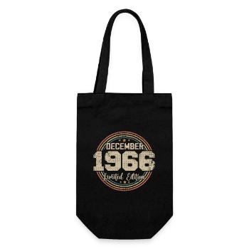 Die Legenden wurden im Dezember 1966 - 1966 geboren - Geschenkbeutel für Flaschen - Schwarz - Vorne