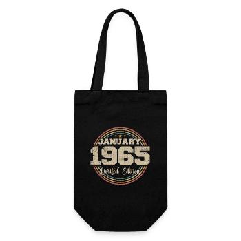 Die Legenden wurden im Januar 1965 geboren - Geschenkbeutel für Flaschen - Schwarz - Vorne
