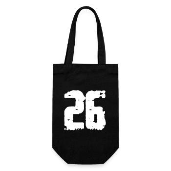 26 Zahl Vintage - Geschenkbeutel für Flaschen - Schwarz - Vorne