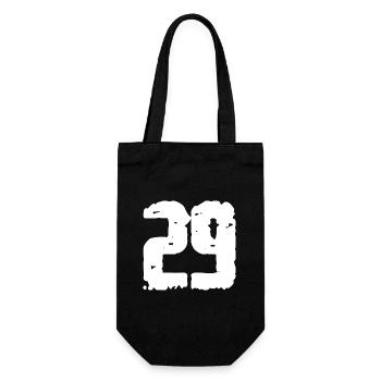 29 Zahl Vintage - Geschenkbeutel für Flaschen - Schwarz - Vorne