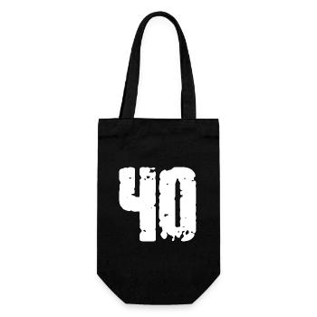 40 Nombre Vintage - Sac à bouteille - noir - Devant