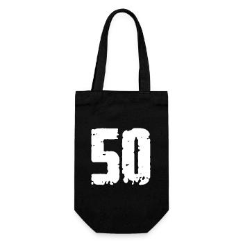 50 Number Vintage - Gift Bag for Bottles - black - Front