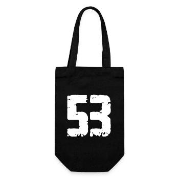 53 Zahl Vintage - Geschenkbeutel für Flaschen - Schwarz - Vorne