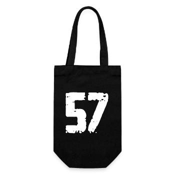 57 Number Vintage - Gift Bag for Bottles - black - Front