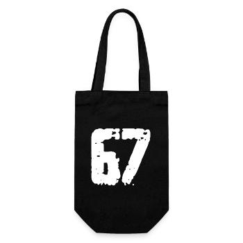 67 Number Vintage - Gift Bag for Bottles - black - Front