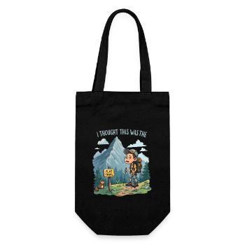 I thought this was the FLAT TRAIL - Hiking Mountains - Gift Bag for Bottles - black - Front