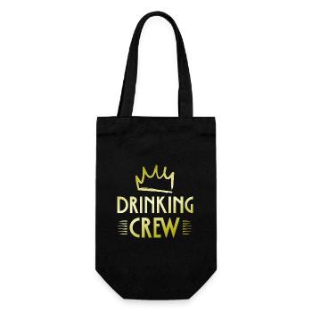 Drinking Crew - Geschenkbeutel für Flaschen - Schwarz - Vorne