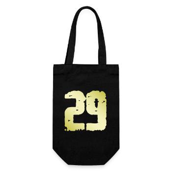 29 Zahl Vintage - Geschenkbeutel für Flaschen - Schwarz - Vorne