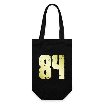 84 Zahl Vintage - Geschenkbeutel für Flaschen - Schwarz - Vorne