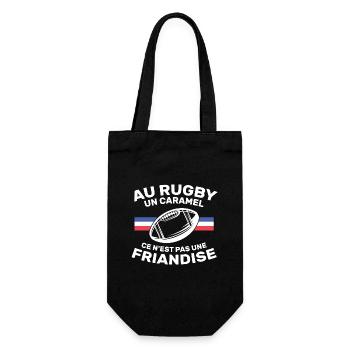 Au Rugby Un Caramel C'est Pas Une Friandise - Sac à bouteille - noir - Devant