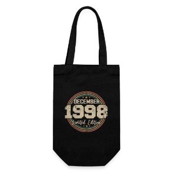 Die Legenden wurden im Dezember 1998 - 1998 geboren - Geschenkbeutel für Flaschen - Schwarz - Vorne