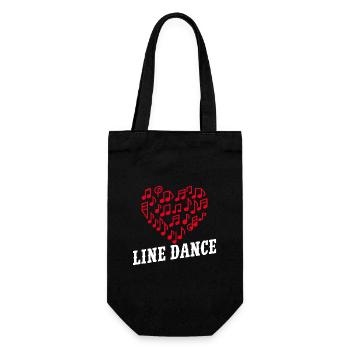Line Dance Dancing with Love and the Heart - Gift Bag for Bottles - black - Front