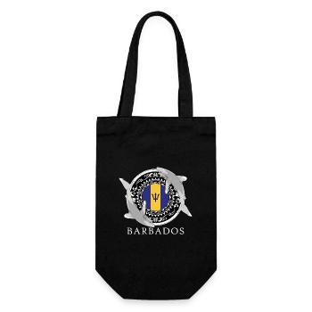 Barbados Ozeanischer Weißspitzenhai - Geschenkbeutel für Flaschen - Schwarz - Vorne
