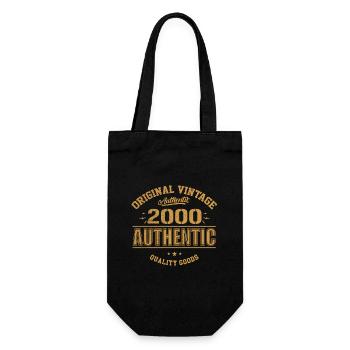 Authentisches 2000 Original 2000 Geburtstagsgeschenk - Geschenkbeutel für Flaschen - Schwarz - Vorne
