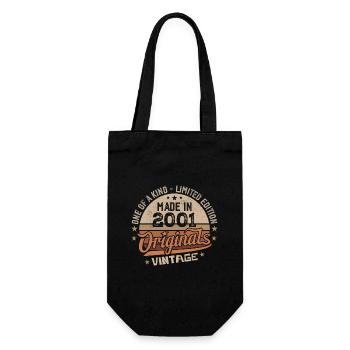 2001 Vintage Born 2001 Vintage Anniversary Gift - Gift Bag for Bottles - black - Front