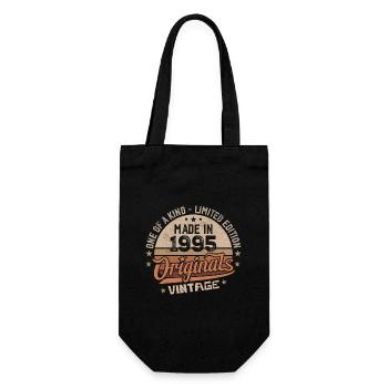 1995 Jahrgang Geboren 1995 Vintage Jubiläumsgeschenk - Geschenkbeutel für Flaschen - Schwarz - Vorne