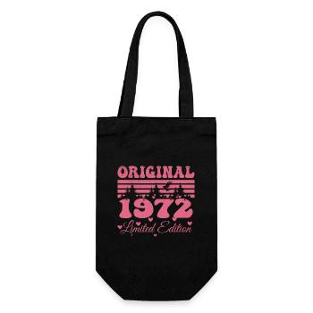 52. Geburtstagsgeschenk 1972 Frau | Geboren 1972 - Geschenkbeutel für Flaschen - Schwarz - Vorne