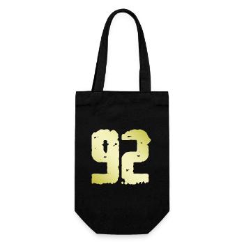 92 Number Vintage - Gift Bag for Bottles - black - Front