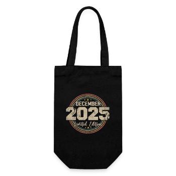 Legenden wurden im Dezember 2025 - 2025 geboren - Geschenkbeutel für Flaschen - Schwarz - Vorne