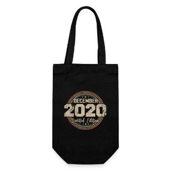 Die Legenden wurden im Dezember 2020 - 2020 geboren - Geschenkbeutel für Flaschen - Schwarz - Vorne