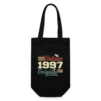 Vintage 1997 Retro 1997 Anniversary Gift - Gift Bag for Bottles - black - Front
