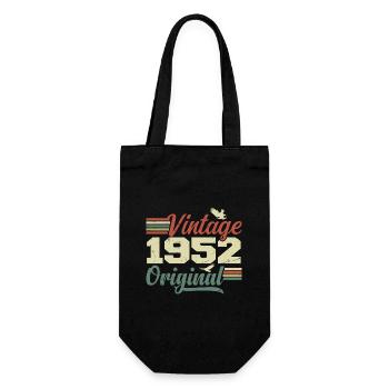 Vintage 1952 Retro 1952 Anniversary Gift - Gift Bag for Bottles - black - Front