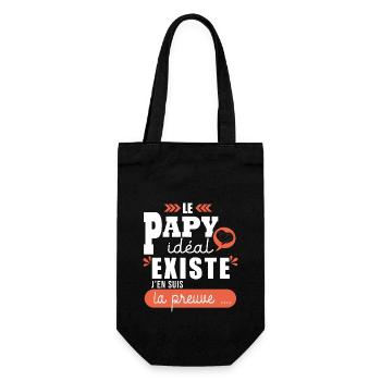 Cadeau papy idéal fête papi T shirt papy cadeau - Sac à bouteille - noir - Devant