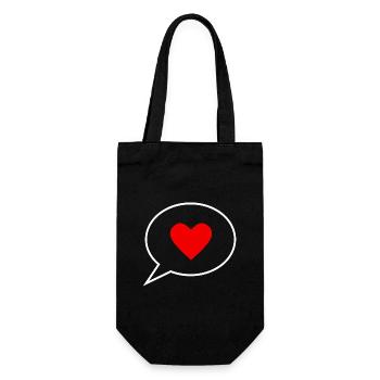 Valentine's Day, Valentine's Day, Valentine's Day - Gift Bag for Bottles - black - Front
