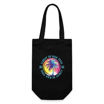 Lloret de Mar Tour Palm Trees Colorful - Gift Bag for Bottles - black - Front