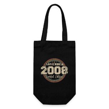 Cadeau D'anniversaire, Vintage Né En Novembre 2008 - Sac à bouteille - noir - Devant