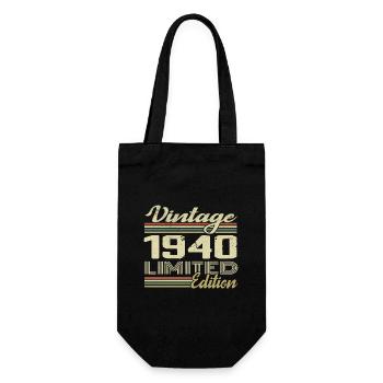 Anniversaire 84 Ans Millésime 1940 Cadeau 1940 - Sac à bouteille - noir - Devant