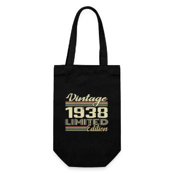 Birthday 86 Years Vintage 1938 Gift 1938 - Gift Bag for Bottles - black - Front