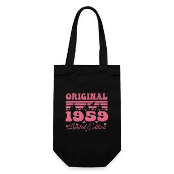 65. Geburtstagsgeschenk 1959 Frau | Geboren 1959 - Geschenkbeutel für Flaschen - Schwarz - Vorne