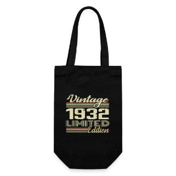 Birthday 92 Years Vintage 1932 Gift 1932 - Gift Bag for Bottles - black - Front
