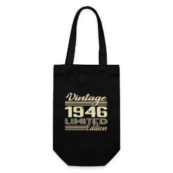 Anniversaire 78 Ans Millésime 1946 Cadeau 1946 - Sac à bouteille - noir - Devant