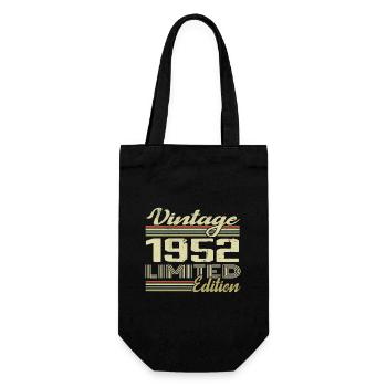 Birthday 72 Years Vintage 1952 Gift 1952 - Gift Bag for Bottles - black - Front