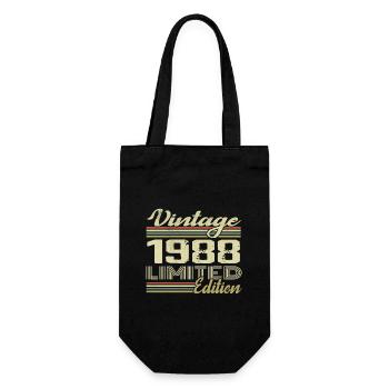 Birthday 36 Years Vintage 1988 Gift 1988 - Gift Bag for Bottles - black - Front