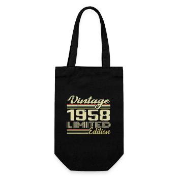 Anniversaire 66 Ans Millésime 1958 Cadeau 1958 - Sac à bouteille - noir - Devant