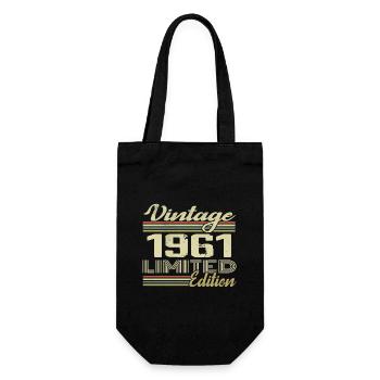 Anniversaire 63 Ans Millésime 1961 Cadeau 1961 - Sac à bouteille - noir - Devant