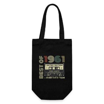 Millésime 1961 - cadeau d’anniversaire rétro 1961 - Sac à bouteille - noir - Devant