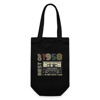 Millésime 1958 - cadeau d’anniversaire rétro 1958 - Sac à bouteille - noir - Devant